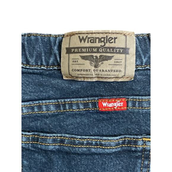 Vintage Wrangler Classic Straight Dark Wash Denim Jeans Size 14 Regular - Picture 5 of 7
